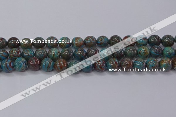 CAG9474 15.5 inches 10mm round blue crazy lace agate beads