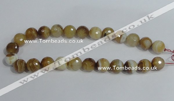 CAG949 16 inches 16mm faceted round madagascar agate gemstone beads