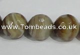 CAG950 16 inches 18mm faceted round madagascar agate gemstone beads