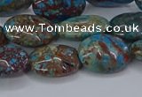 CAG9522 15.5 inches 13*18mm oval blue crazy lace agate beads