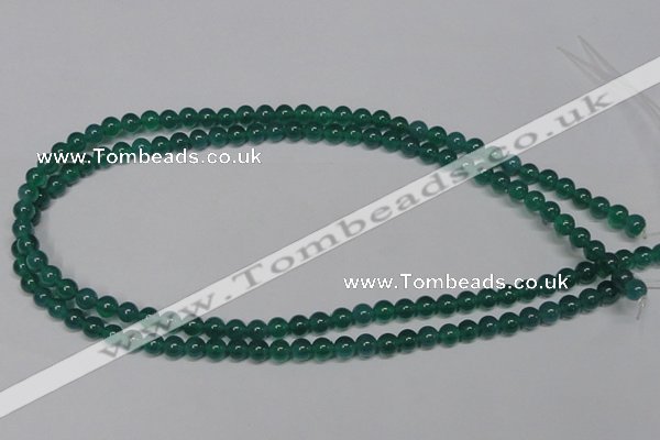 CAG953 15.5 inches 6mm round green agate gemstone beads wholesale