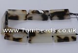 CAG9535 15.5 inches 35*55mm rectangle grey agate gemstone beads