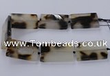 CAG9535 15.5 inches 35*55mm rectangle grey agate gemstone beads