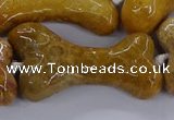 CAG9538 15.5 inches 22*40mm - 25*45mm bone chrysanthemum agate beads