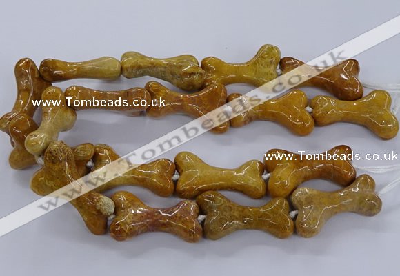 CAG9538 15.5 inches 22*40mm - 25*45mm bone chrysanthemum agate beads