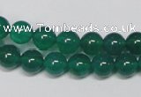 CAG954 15.5 inches 8mm round green agate gemstone beads wholesale