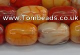 CAG9543 15.5 inches 13*18mm drum dragon veins agate beads