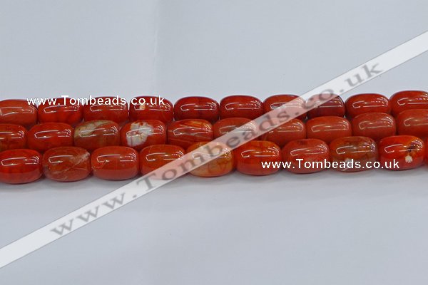 CAG9544 15.5 inches 13*18mm drum dragon veins agate beads