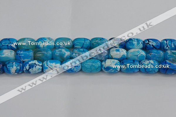 CAG9545 15.5 inches 13*18mm drum dragon veins agate beads