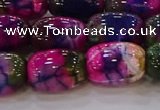 CAG9548 15.5 inches 13*18mm drum dragon veins agate beads