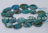 CAG9552 15.5 inches 25*35mm - 30*40mm freeform ocean agate beads