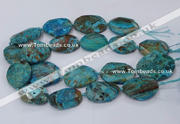 CAG9552 15.5 inches 25*35mm - 30*40mm freeform ocean agate beads