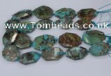 CAG9553 15.5 inches 25*35mm - 30*45mm freeform ocean agate beads