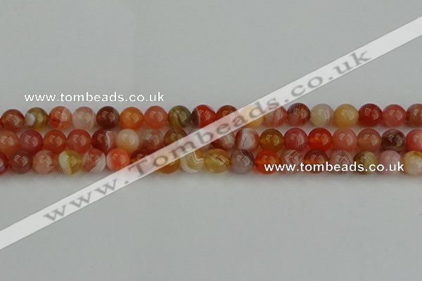 CAG9562 15.5 inches 8mm round red botswana agate gemstone beads