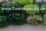 CAG9568 15.5 inches 13*18mm drum dragon veins agate beads