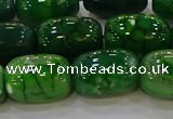 CAG9569 15.5 inches 13*18mm drum dragon veins agate beads