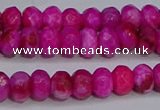 CAG9574 15.5 inches 4*6mm faceted rondelle crazy lace agate beads