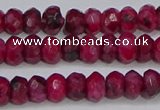 CAG9575 15.5 inches 4*6mm faceted rondelle crazy lace agate beads