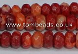 CAG9587 15.5 inches 5*8mm faceted rondelle crazy lace agate beads