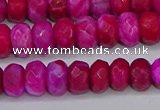 CAG9590 15.5 inches 5*8mm faceted rondelle crazy lace agate beads