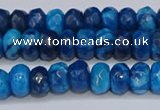 CAG9593 15.5 inches 5*8mm faceted rondelle crazy lace agate beads