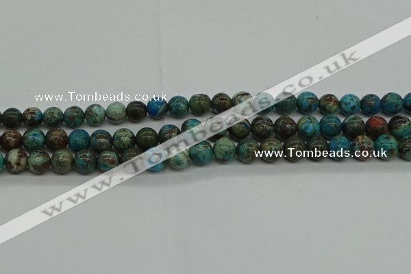 CAG9601 15.5 inches 8mm round ocean agate gemstone beads wholesale