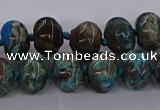 CAG9606 15.5 inches 10*14mm rondelle ocean agate gemstone beads