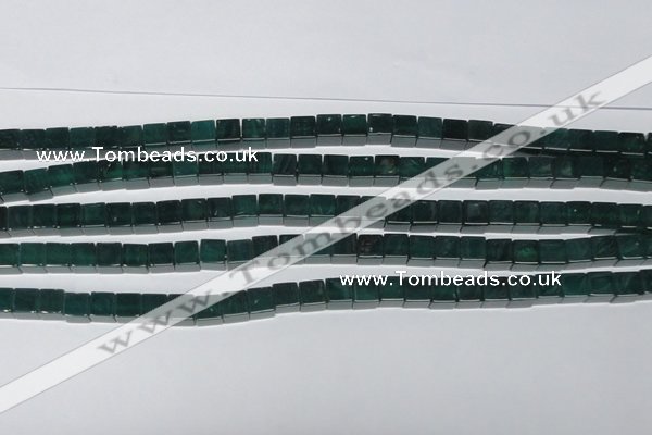 CAG961 15.5 inches 8*8mm cube green agate gemstone beads wholesale