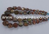 CAG9616 15.5 inches 8*10mm - 20*30mm faceted nuggets ocean agate beads