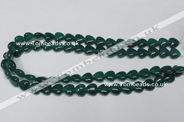 CAG962 15.5 inches 12*12mm heart green agate gemstone beads wholesale