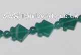 CAG963 15.5 inches 10*10mm fish green agate gemstone beads wholesale