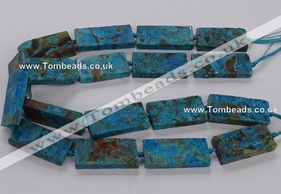 CAG9652 15.5 inches 20*40mm - 20*45mm rectangle ocean agate beads