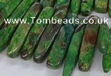 CAG9656 Top drilled 7*20mm - 9*40mm sticks ocean agate beads