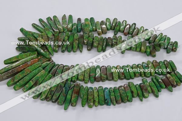 CAG9656 Top drilled 7*20mm - 9*40mm sticks ocean agate beads