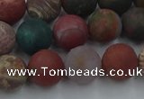 CAG9668 15.5 inches 10mm round matte ocean agate beads wholesale