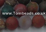 CAG9669 15.5 inches 12mm round matte ocean agate beads wholesale