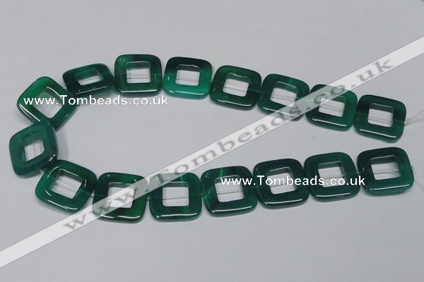 CAG968 15.5 inches 25*25mm square green agate gemstone beads wholesale