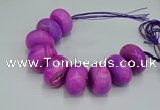 CAG9682 7.5 inches 20*35mm rondelle agate gemstone beads