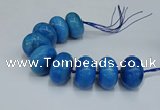 CAG9684 7.5 inches 20*35mm rondelle agate gemstone beads