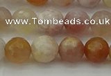 CAG9720 15.5 inches 8mm faceted round colorful agate beads wholesale