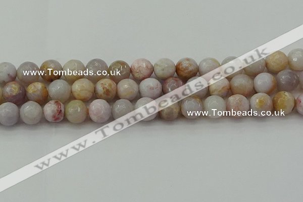 CAG9721 15.5 inches 10mm faceted round colorful agate beads wholesale