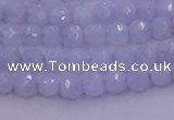 CAG9728 15.5 inches 4mm faceted round blue lace agate beads