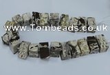 CAG9750 15.5 inches 15*28mm - 17*30mm cuboid ocean agate beads