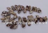 CAG9755 Top drilled 10*20mm - 16*50mm freeform ocean agate beads