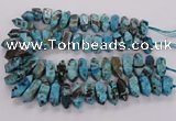 CAG9756 15.5 inches 9*25mm - 11*35mm sticks ocean agate beads