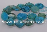 CAG9757 15.5 inches 30*35mm - 35*45mm faceted freeform agate beads