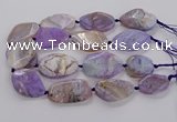 CAG9758 15.5 inches 30*35mm - 35*45mm faceted freeform agate beads