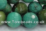 CAG976 15.5 inches 20mm faceted round green grass agate gemstone beads