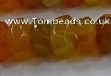 CAG9762 15.5 inches 8*16mm faceted rondelle agate gemstone beads