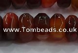 CAG9766 15.5 inches 8*16mm faceted rondelle agate gemstone beads